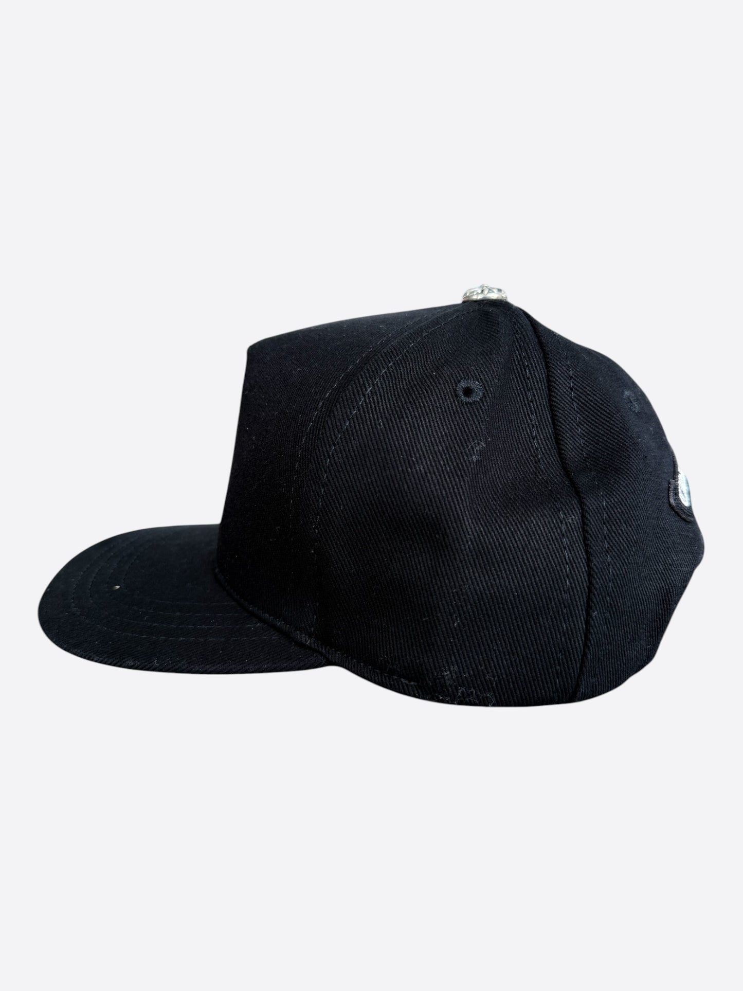 Chrome Hearts Black & White Embroidered Triple Cross RS3 Trucker Hat