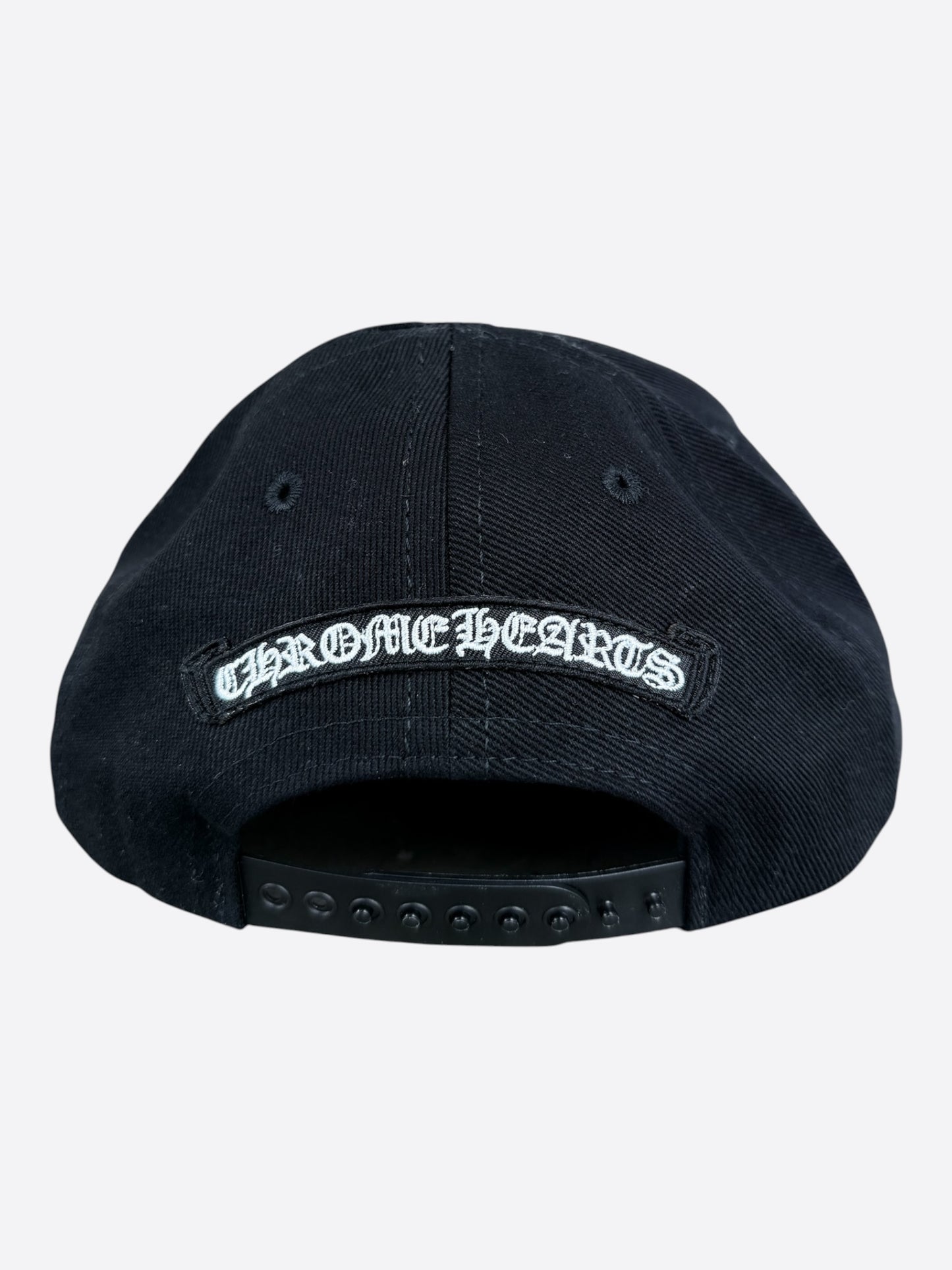 Chrome Hearts Black & White Embroidered Triple Cross RS3 Trucker Hat