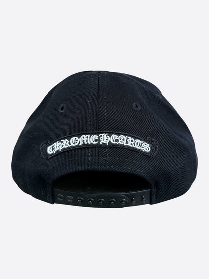 Chrome Hearts Black & White Embroidered Triple Cross RS3 Trucker Hat