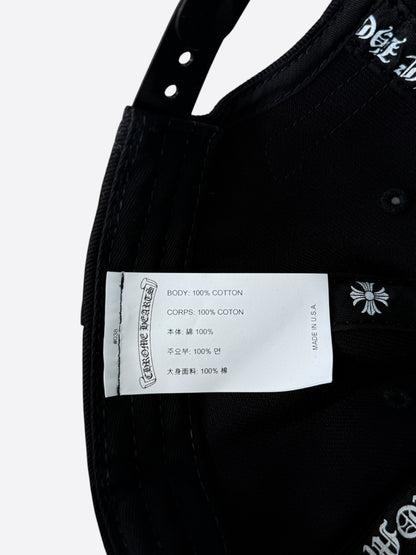 Chrome Hearts Black & White Embroidered Triple Cross RS3 Trucker Hat
