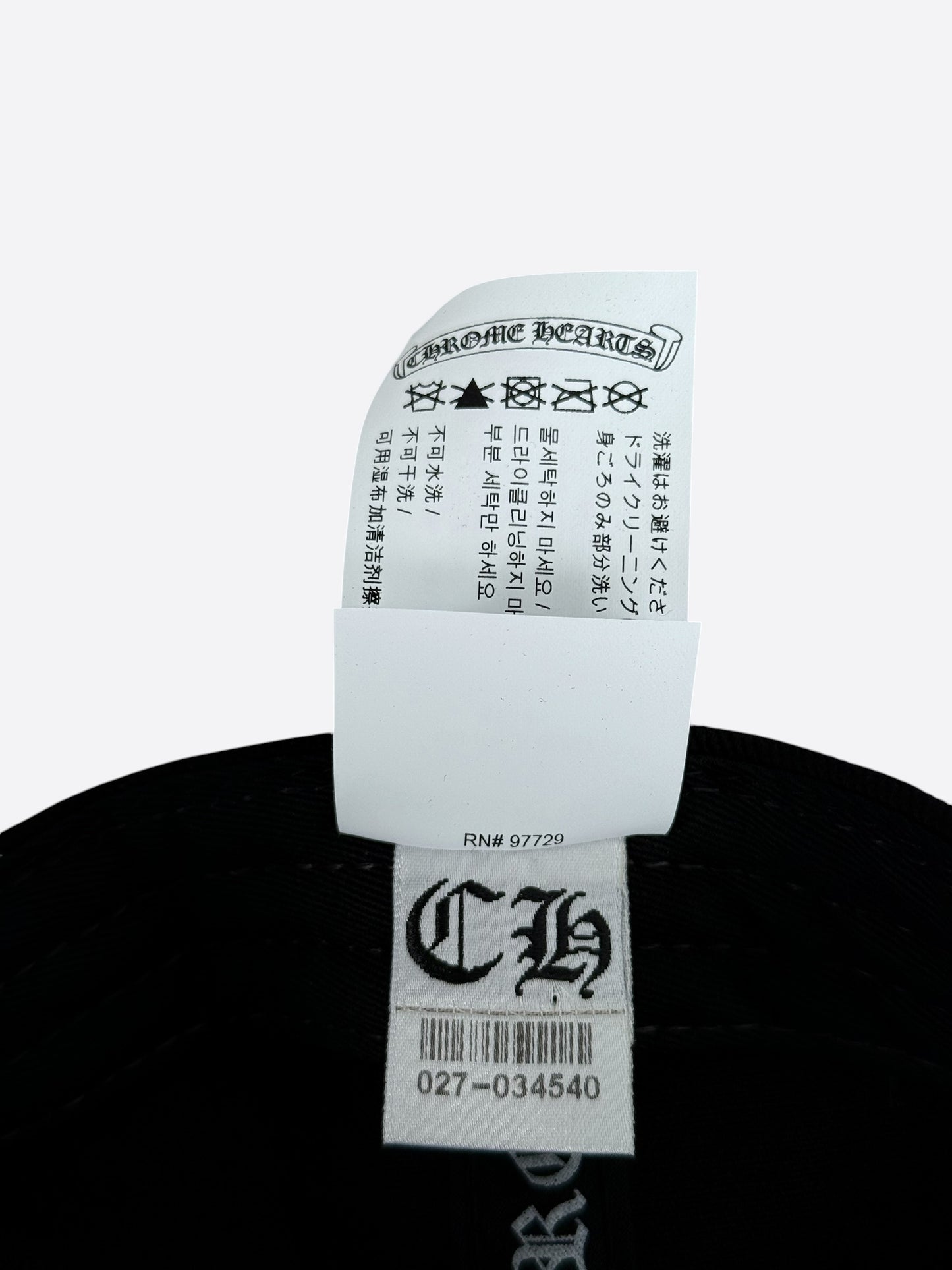 Chrome Hearts Black & White Embroidered Triple Cross RS3 Trucker Hat