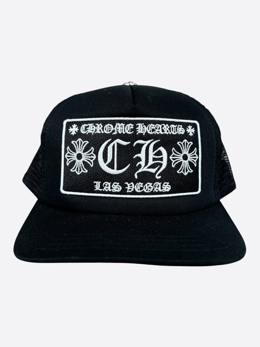 Chrome Hearts Black & White Las Vegas Trucker Hat