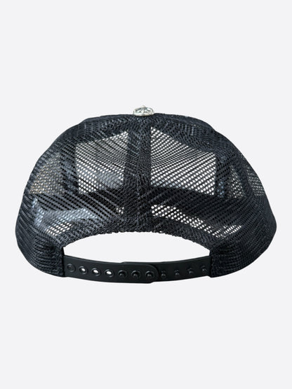 Chrome Hearts Black & White Hollywood Trucker Hat