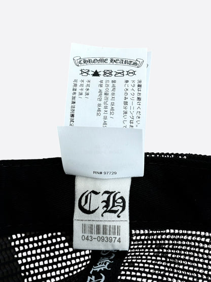 Chrome Hearts Black & White Hollywood Trucker Hat