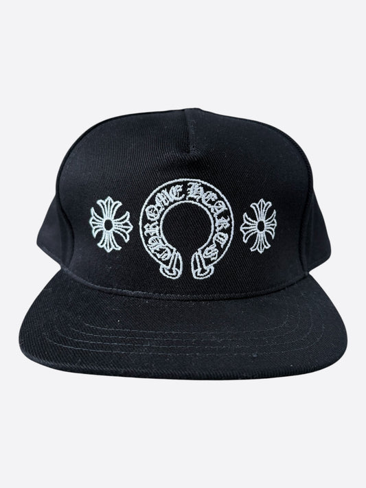 Chrome Hearts Black & White Horseshoe Logo Hat
