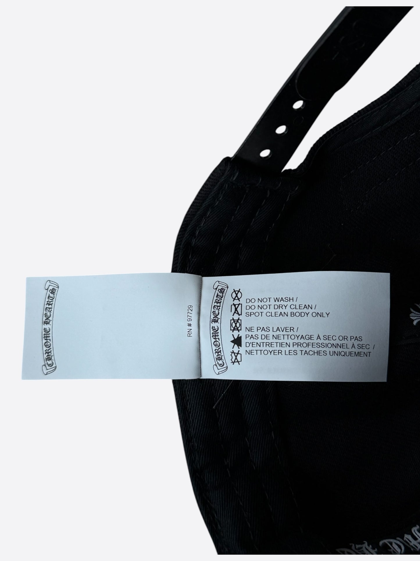 Chrome Hearts Black & White Horseshoe Logo Hat