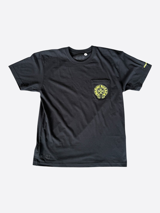 Chrome Hearts Black & Yellow Horseshoe Logo T-Shirt