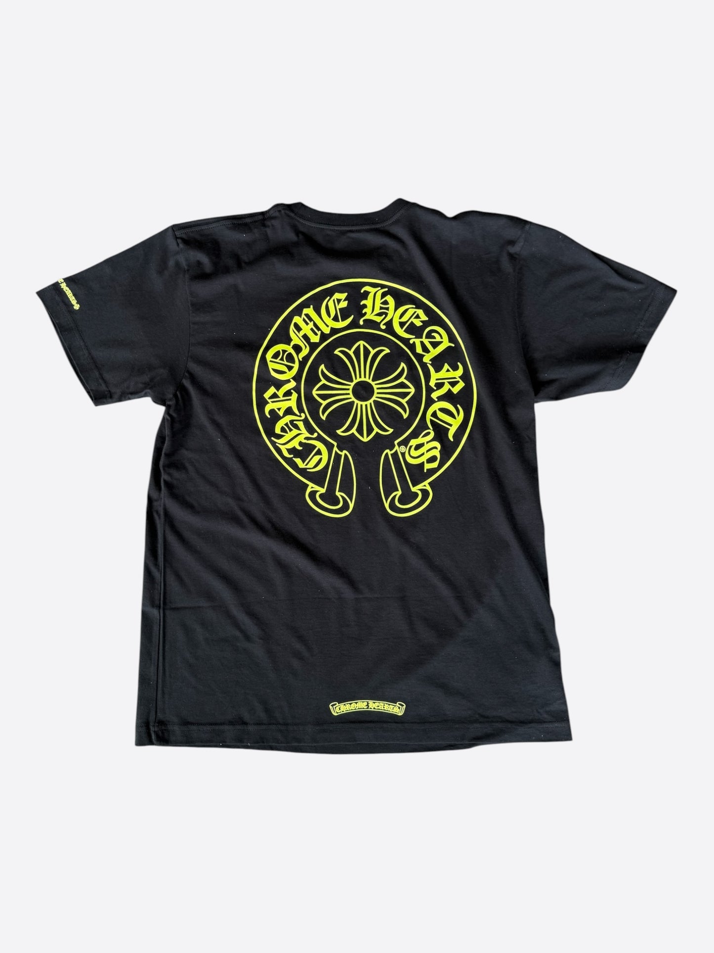 Chrome Hearts Black & Yellow Horseshoe Logo T-Shirt