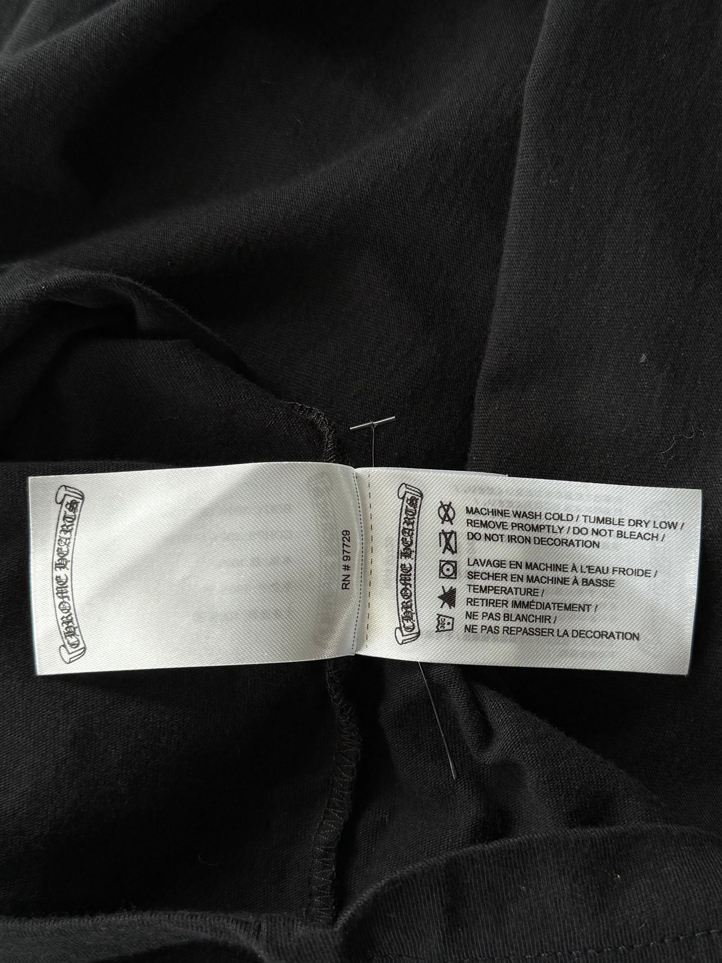 Chrome Hearts Black & White Neck Logo Longsleeve T-Shirt