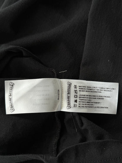 Chrome Hearts Black & White Neck Logo Longsleeve T-Shirt