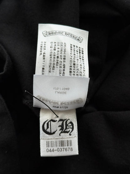 Chrome Hearts Black & White Neck Logo Longsleeve T-Shirt