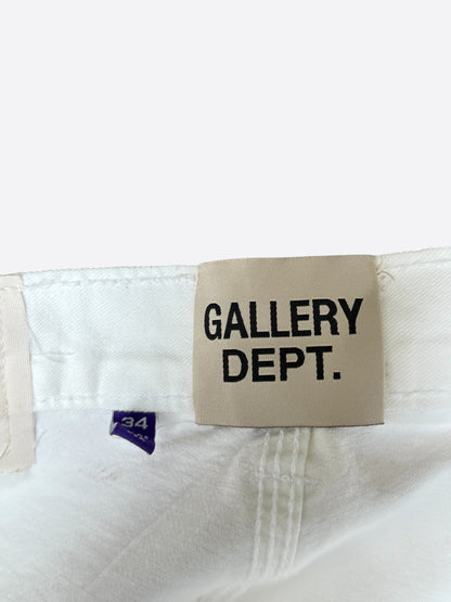 Gallery Dept Beige Paint Splatter LA Flare Carpenter Pants