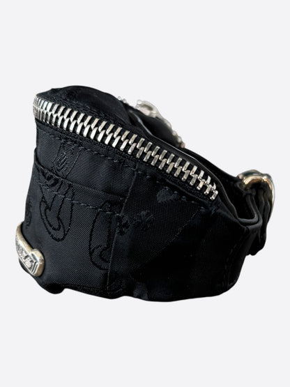 Chrome Hearts Black Stencil Nylon Wrist Bag