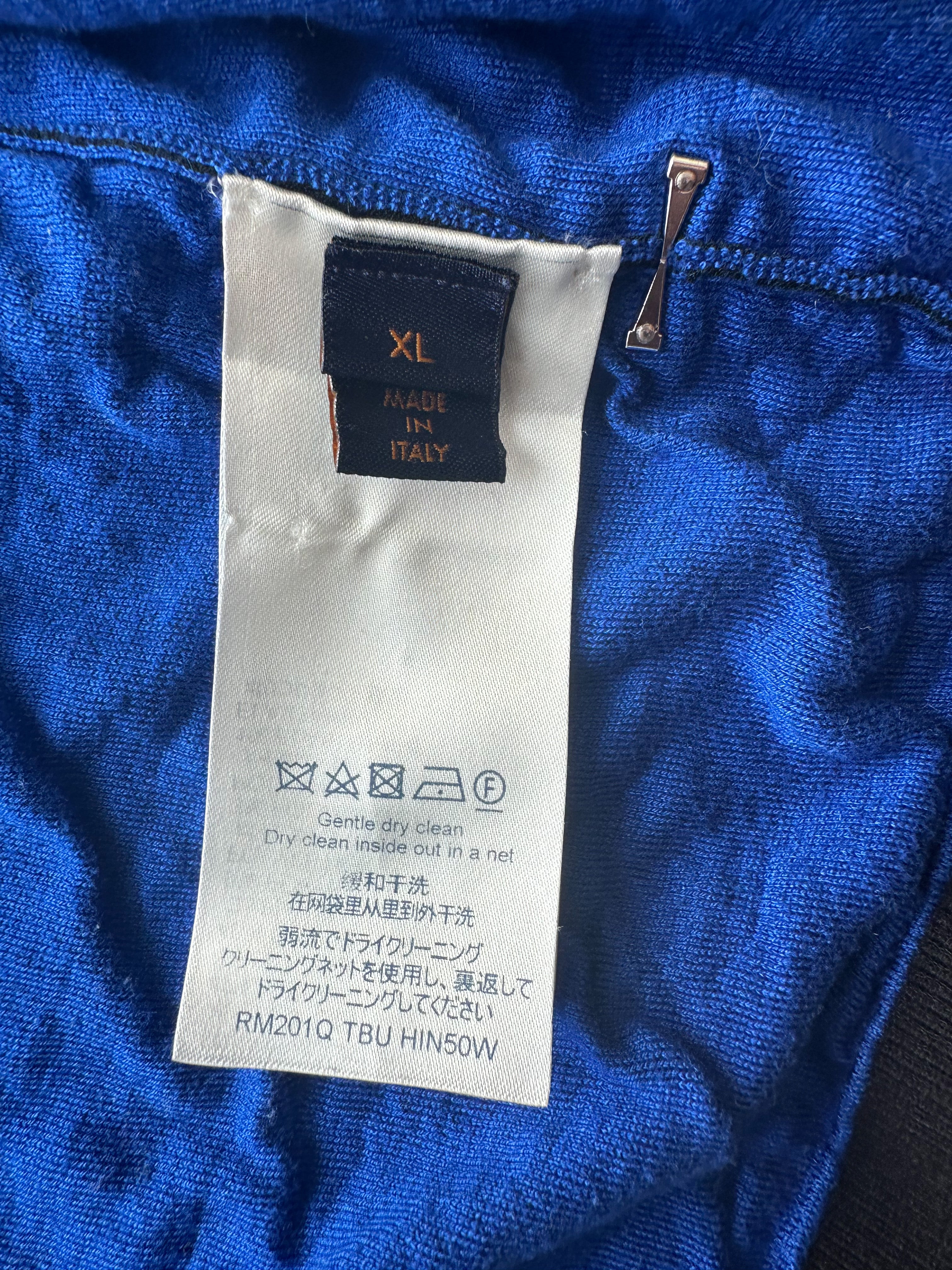 Louis Vuitton Black & Blue Drop Needle Monogram Bomber – Savonches