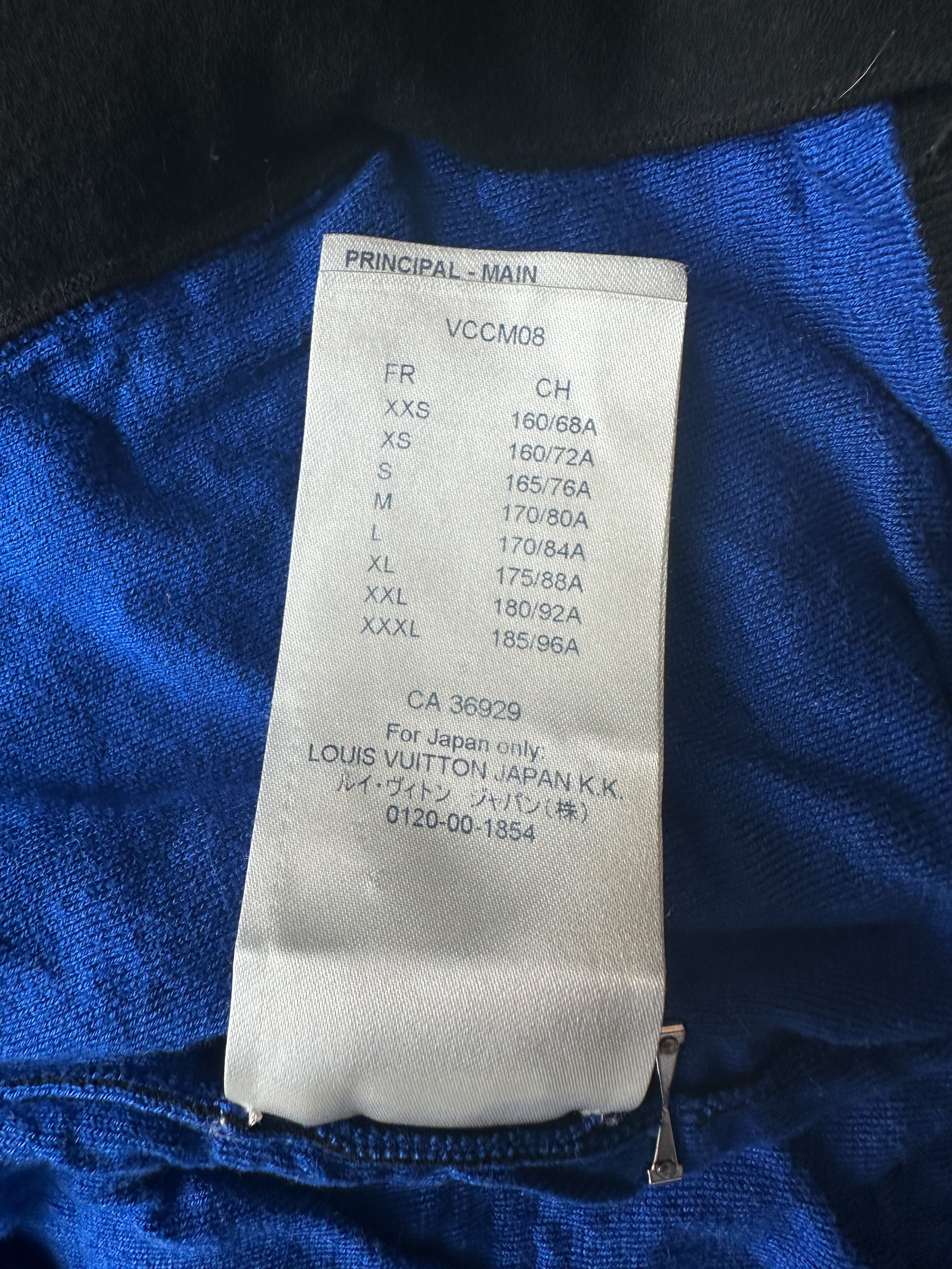 Louis Vuitton Black & Blue Drop Needle Monogram Bomber – Savonches