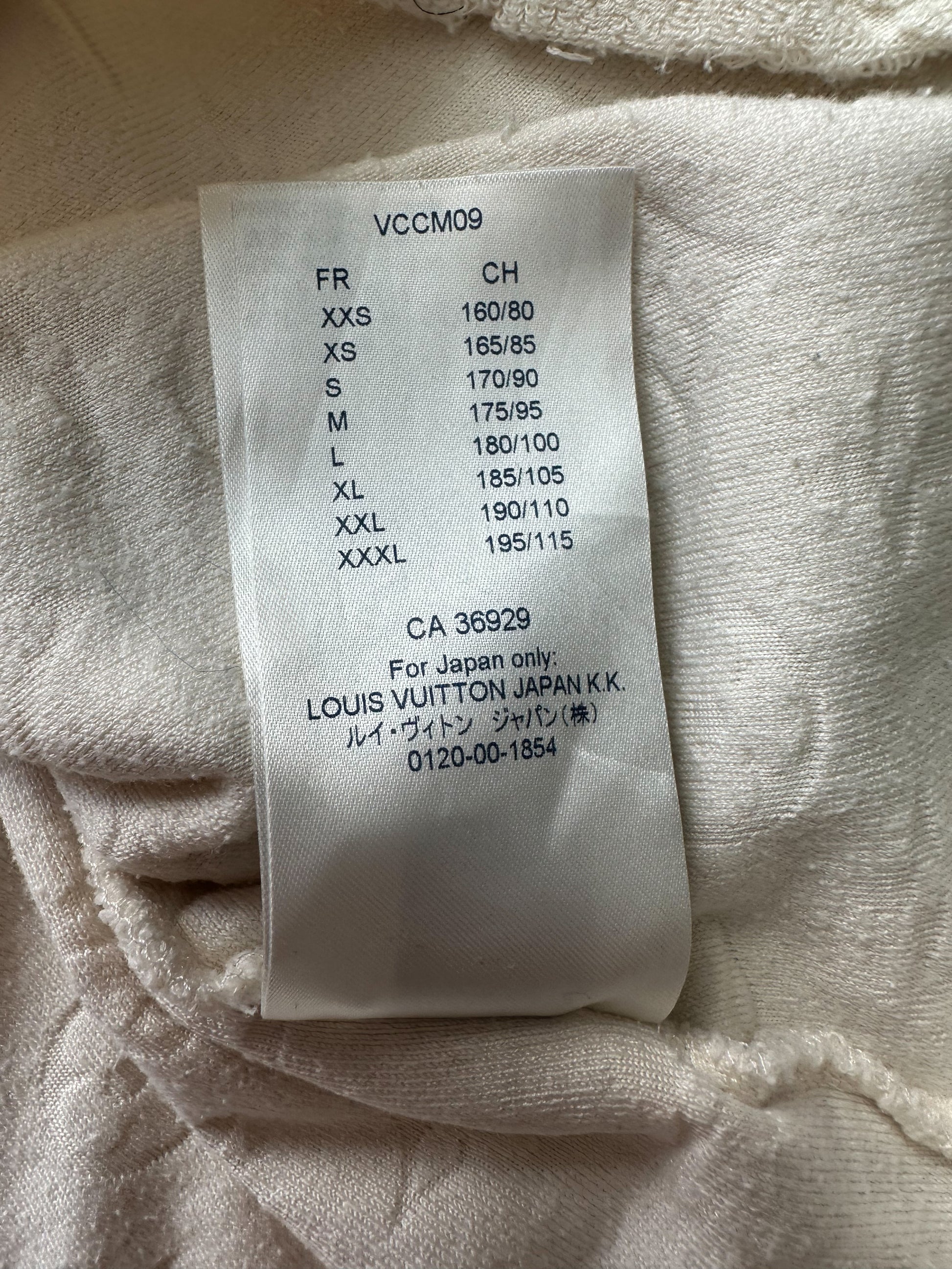 authentic LV white monogram towel t shirt