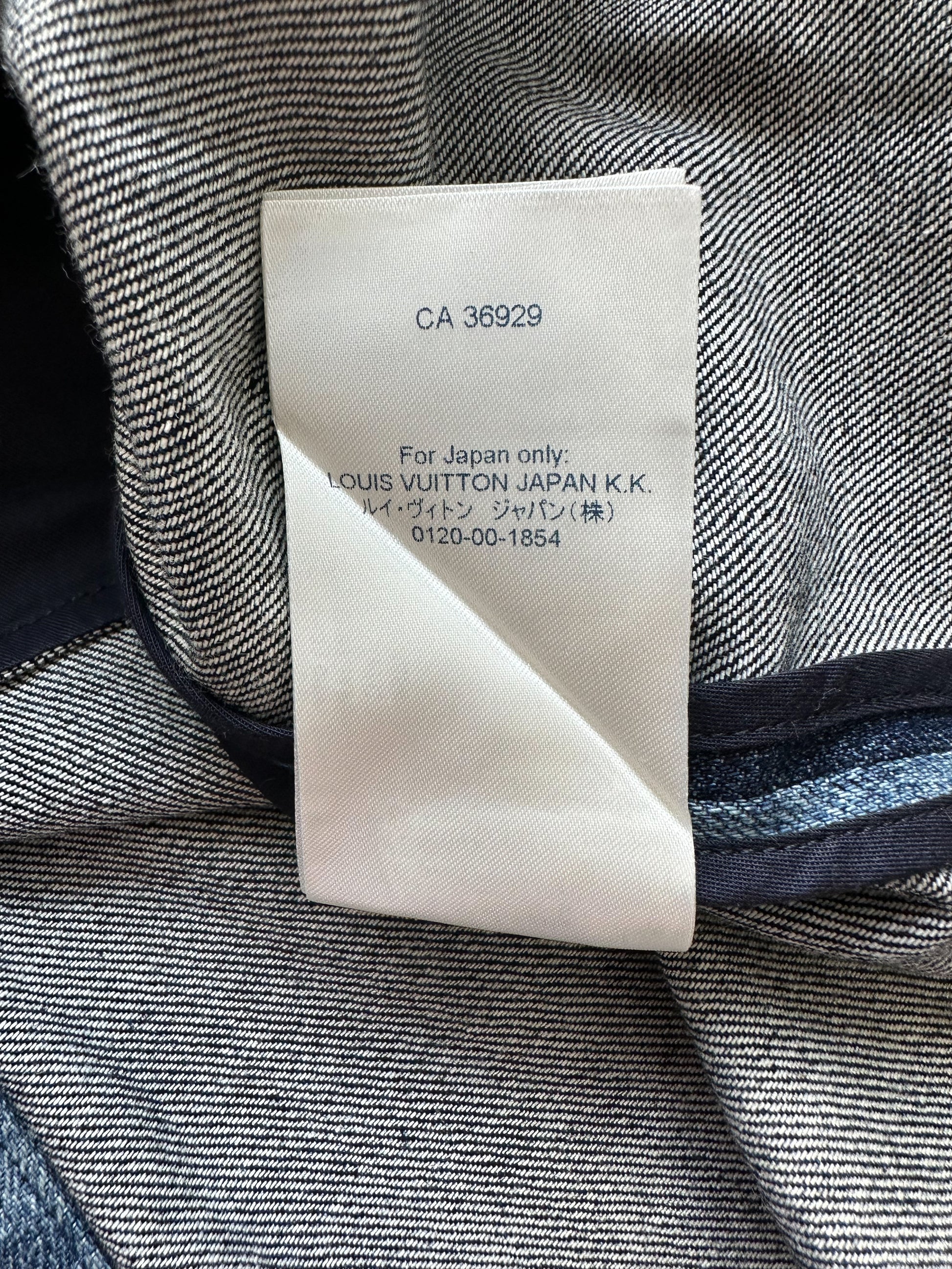 LOUIS VUITTON Damier pattern short sleeve T-shirt black size S from japan