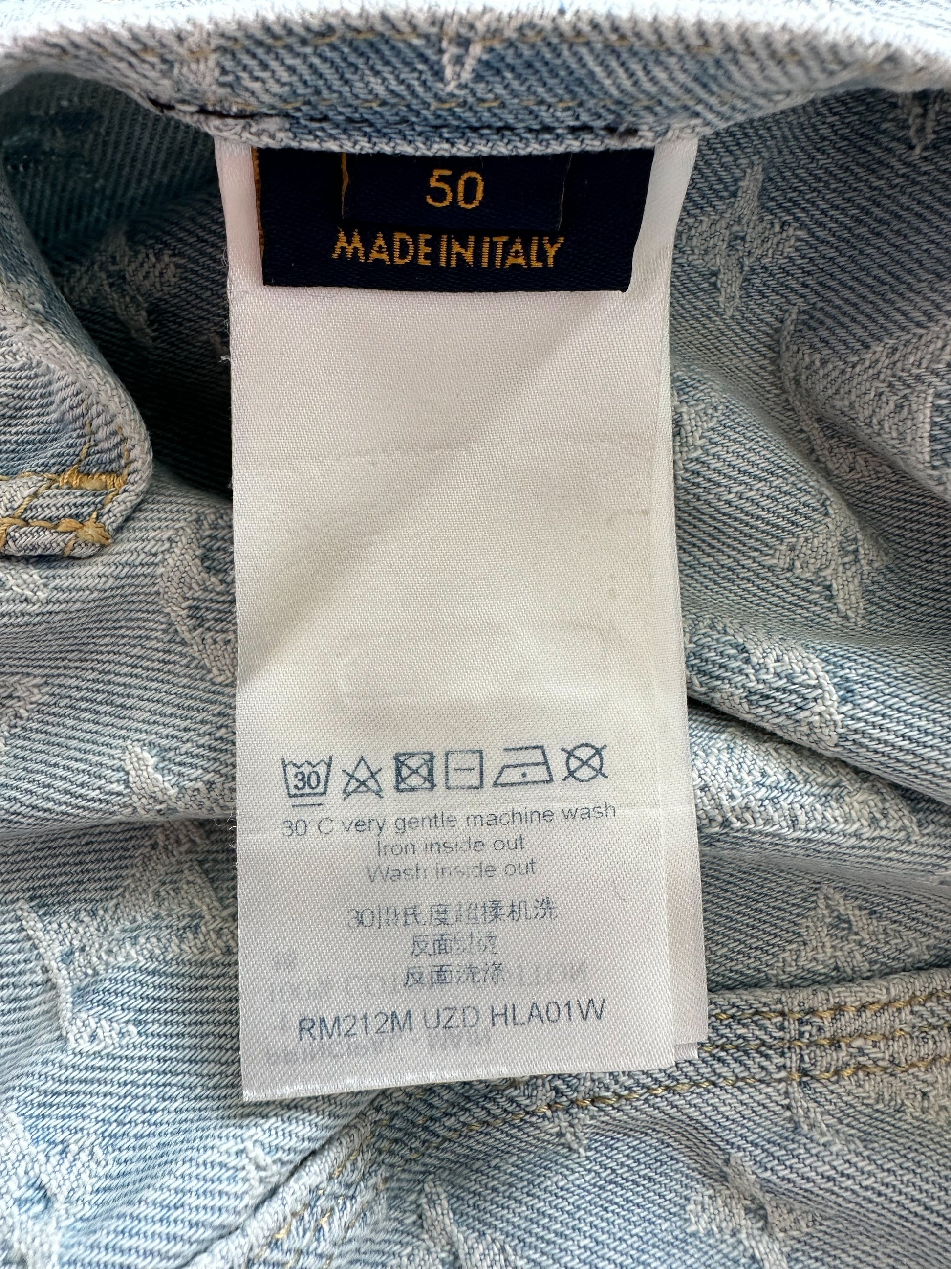 Louis Vuitton X NBA Blue Monogram Denim Hooded Jacket XL Louis