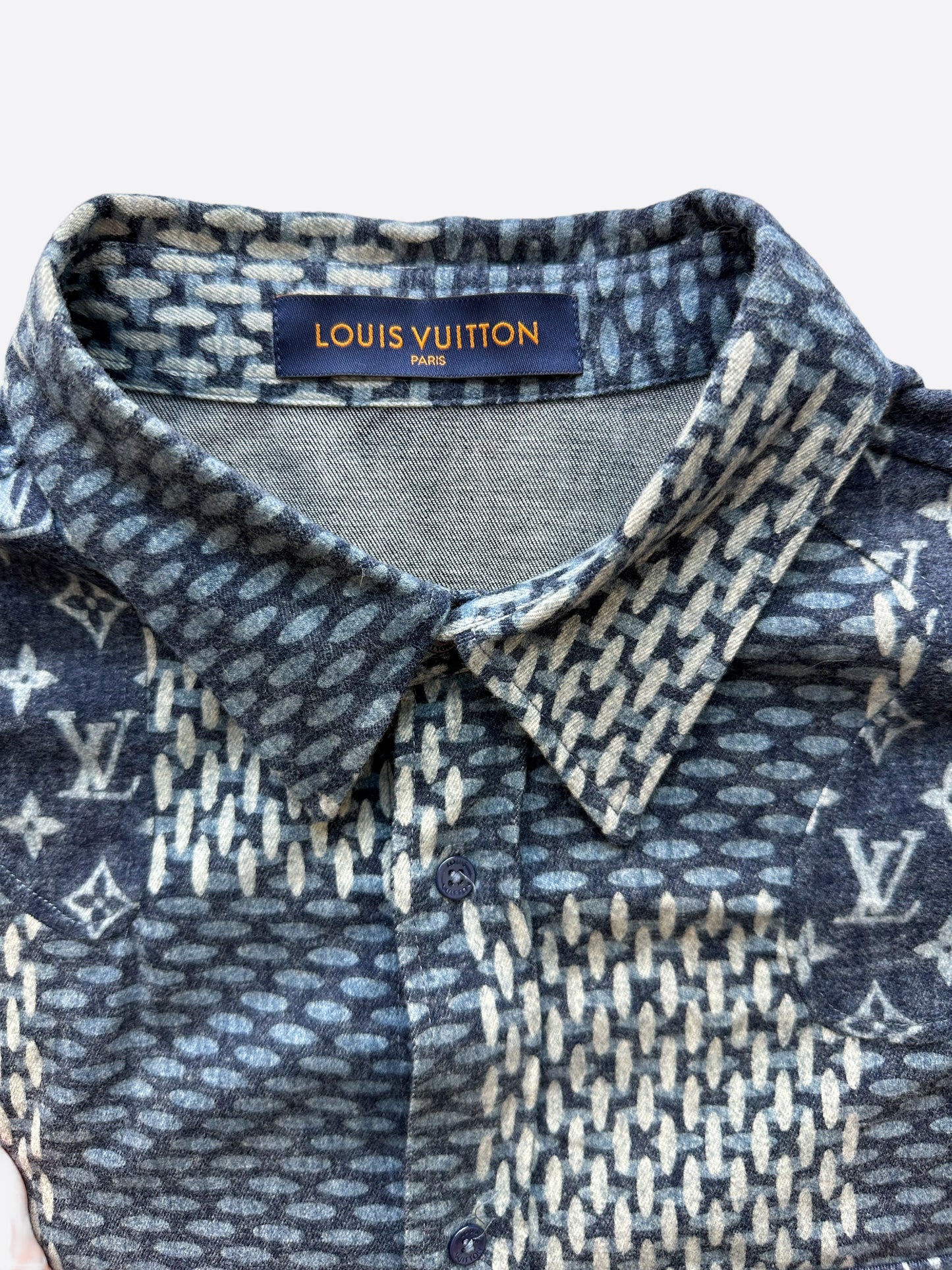 Louis Vuitton 2020-21FW Giant Damier Waves Monogram Flannel Shirt (1A7X98)