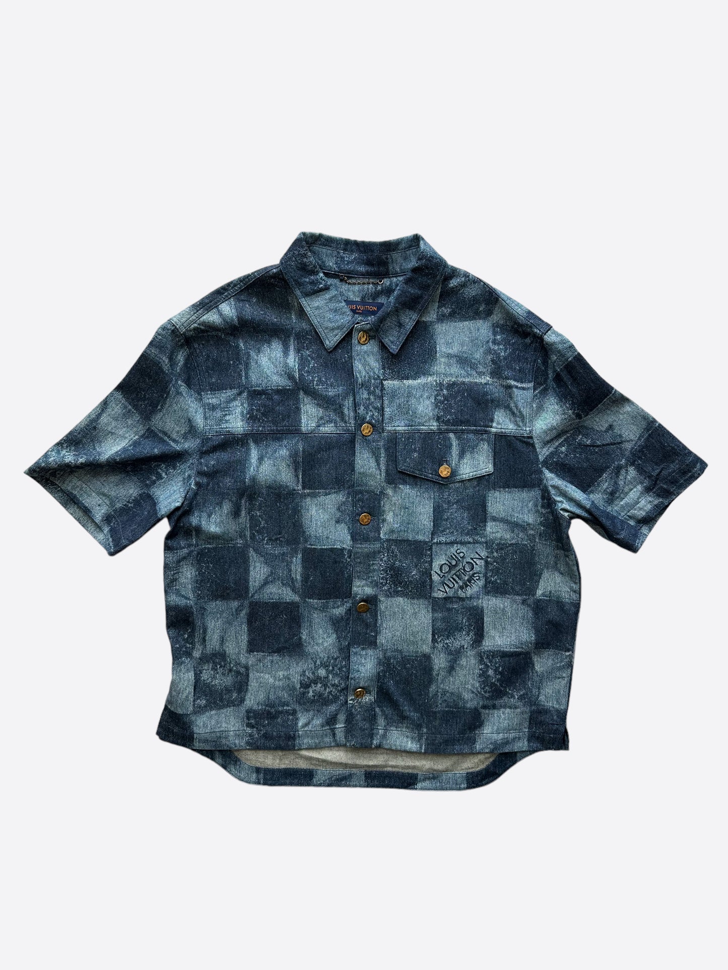Louis Vuitton Graphic Cotton Short-sleeved T-Shirt Oil. Size 4L
