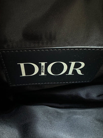 Dior Sacai Black Calfskin Saddle Bag