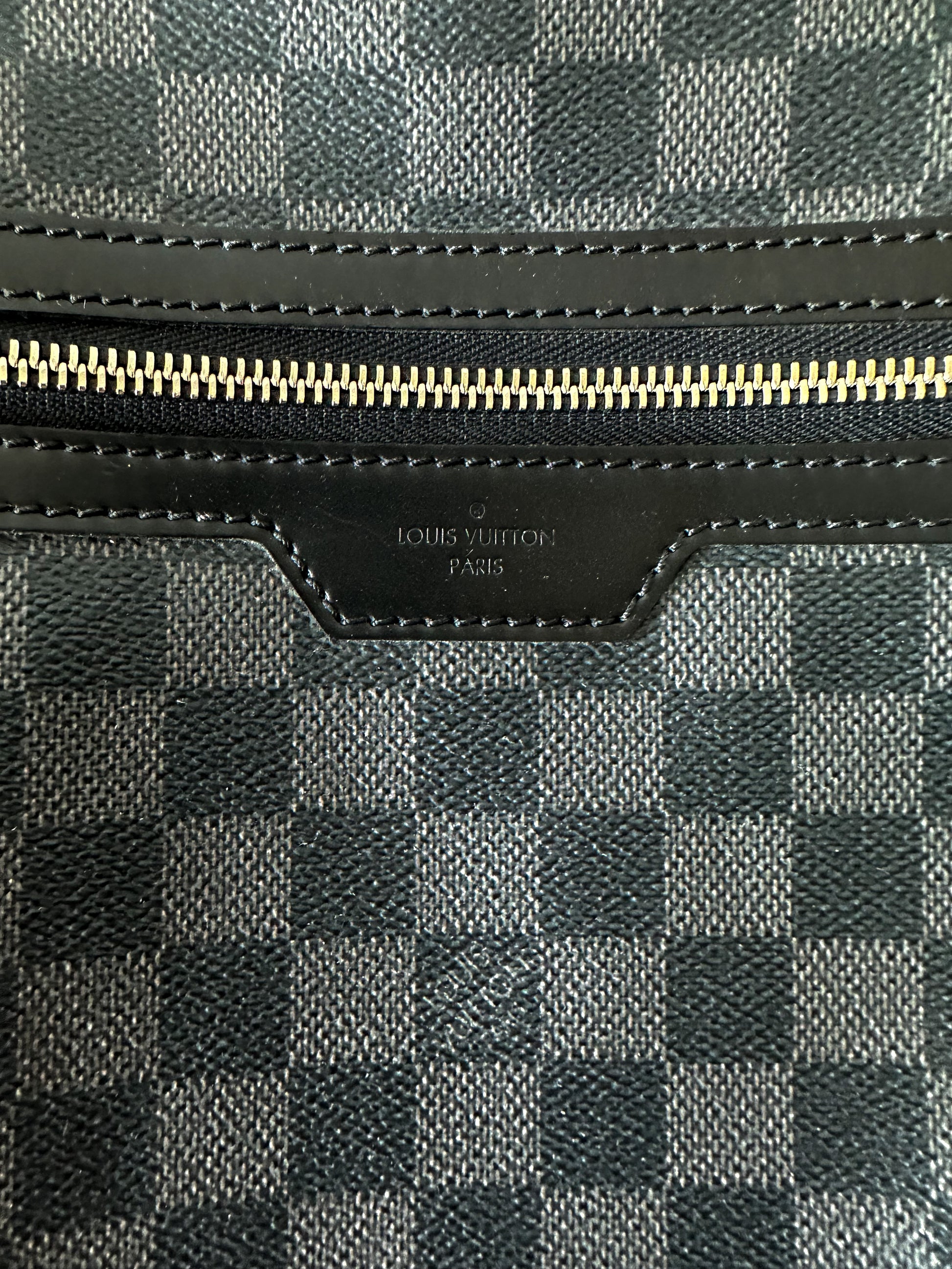 louis vuitton black checkered backpack