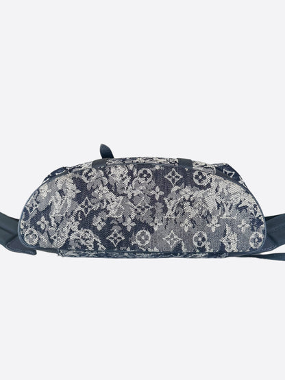 Louis Vuitton Navy Tapestry Monogram Christopher Backpack