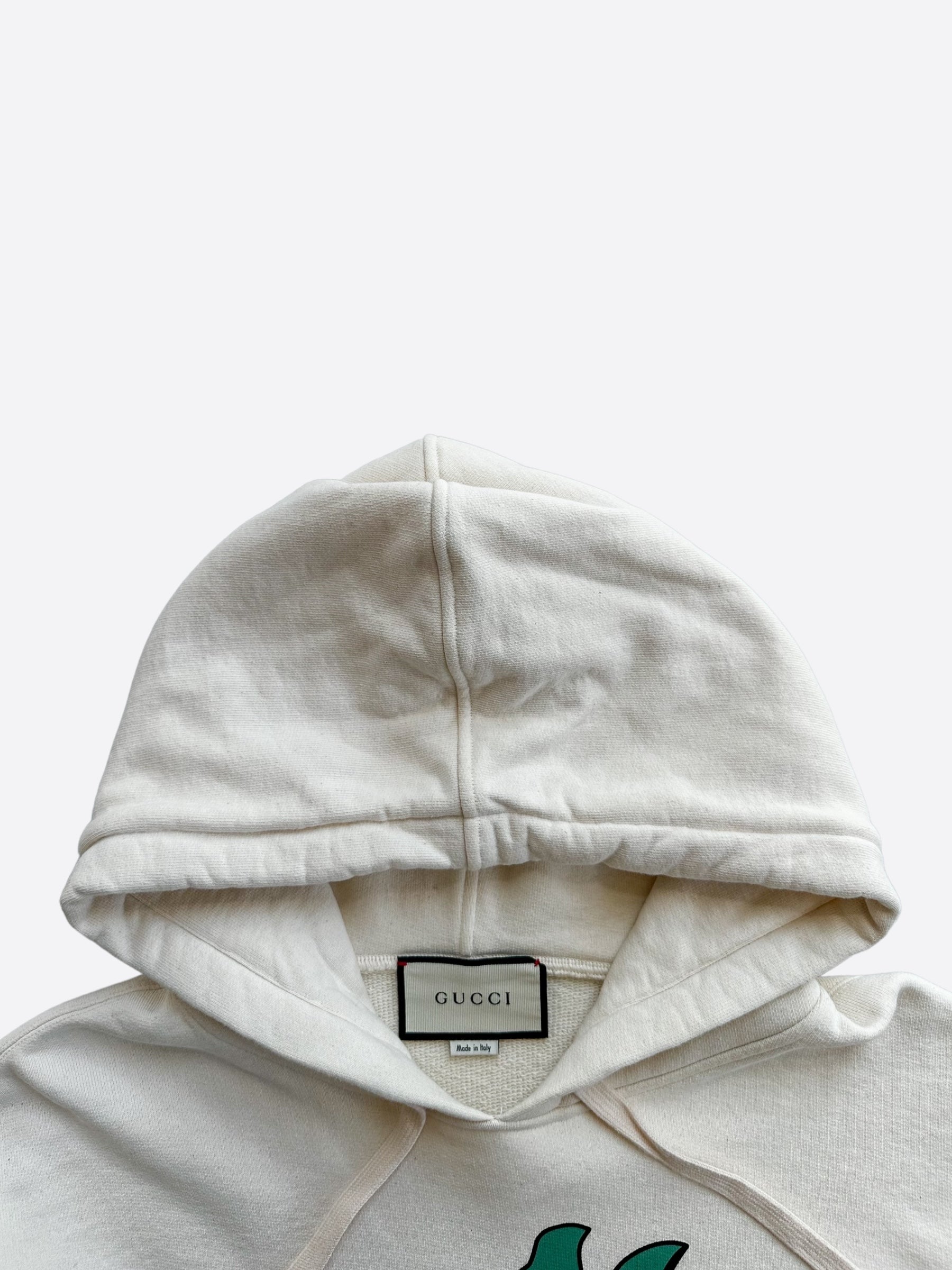 Gucci Cream Strawberry Logo Hoodie