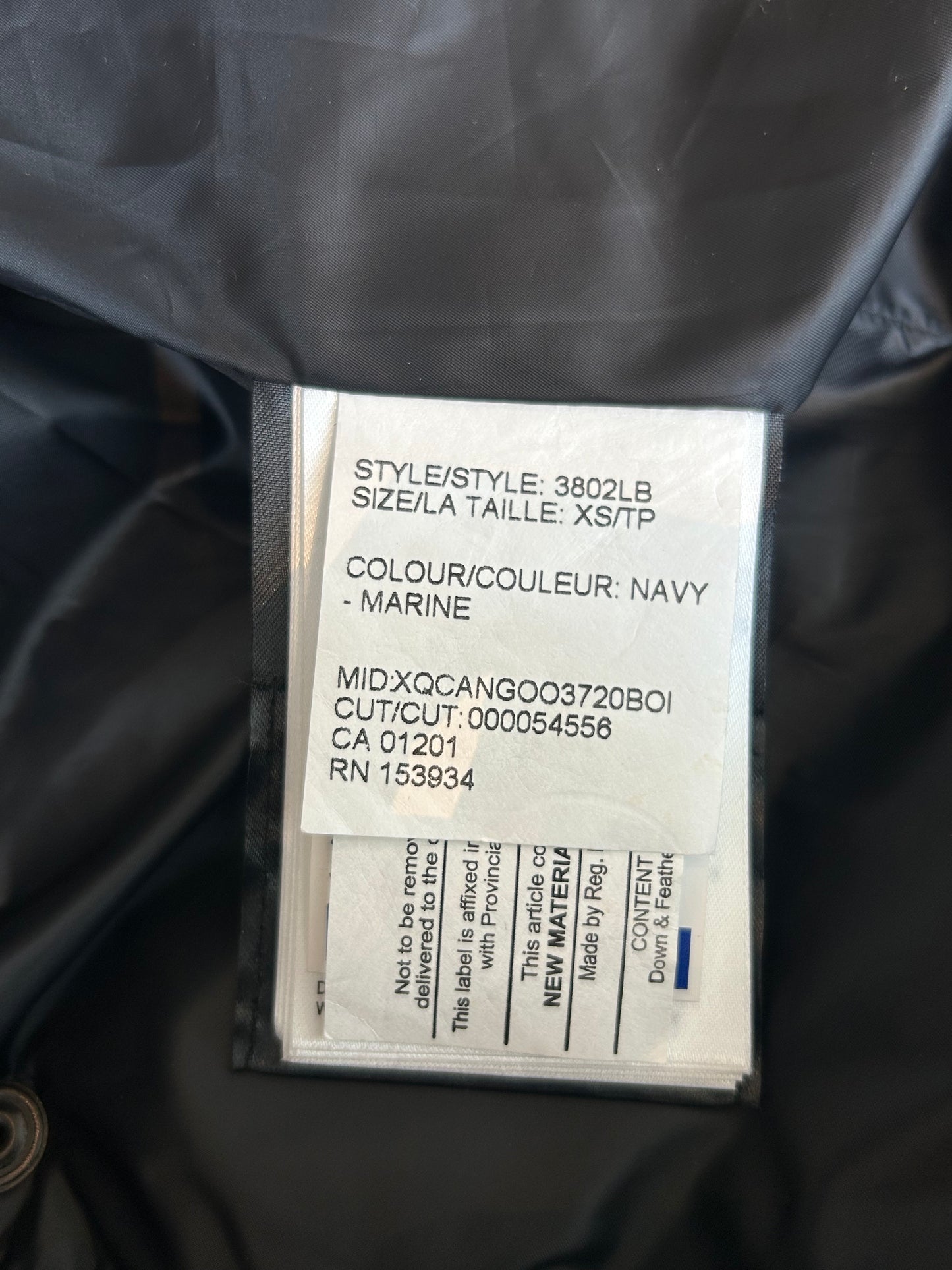 Canada Goose Navy Shelburne Black Label Women's Jacket
