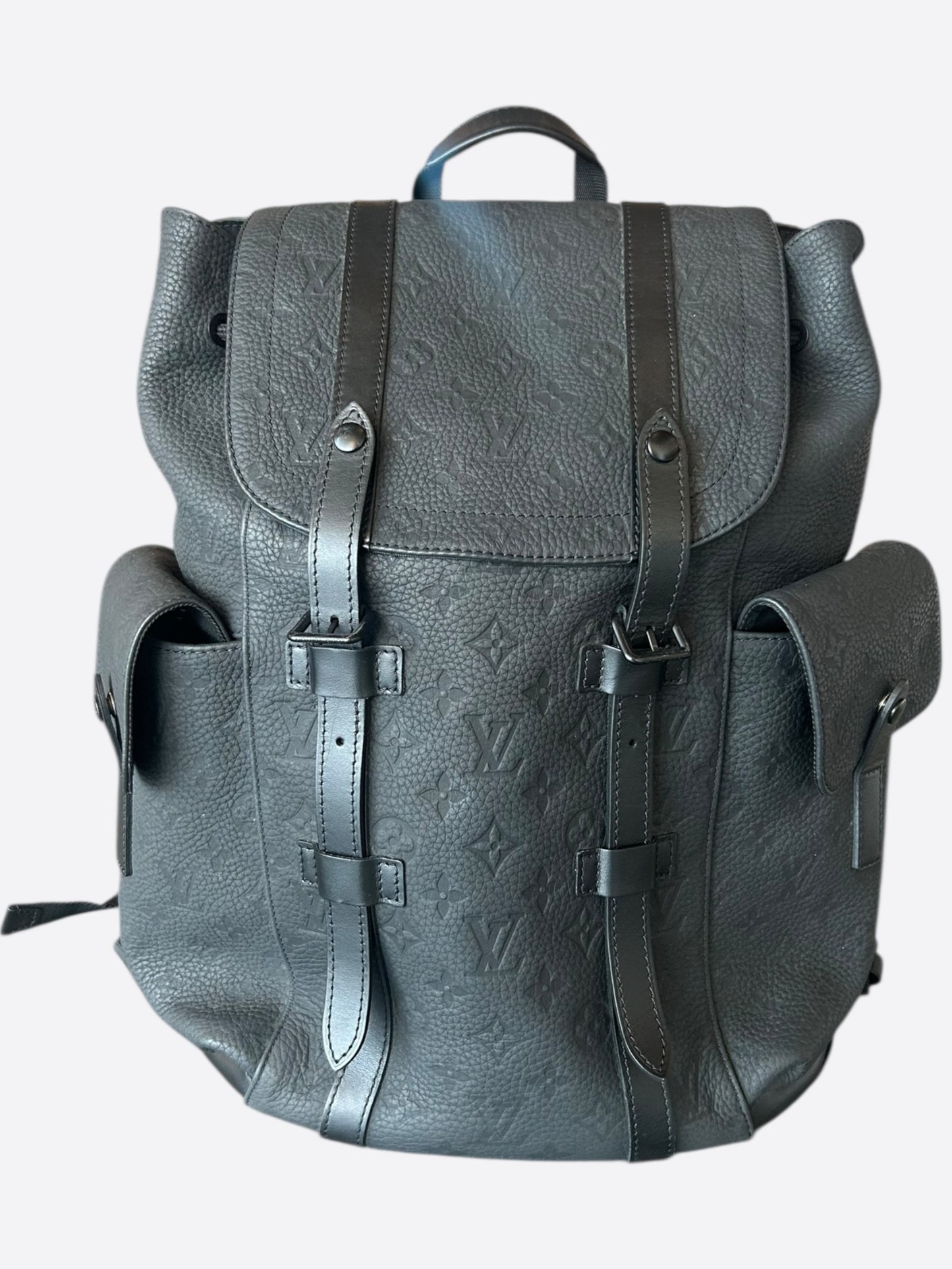 Louis Vuitton Black Taurillon Monogram Christopher Backpack
