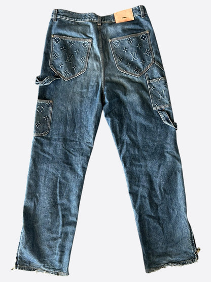 Louis Vuitton Blue Monogram Carpenter Jeans
