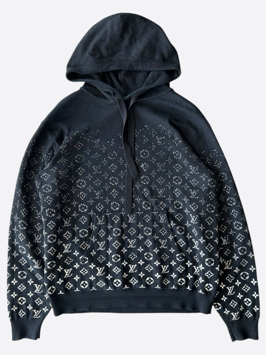 Louis Vuitton Black & White Monogram Gradient Hoodie