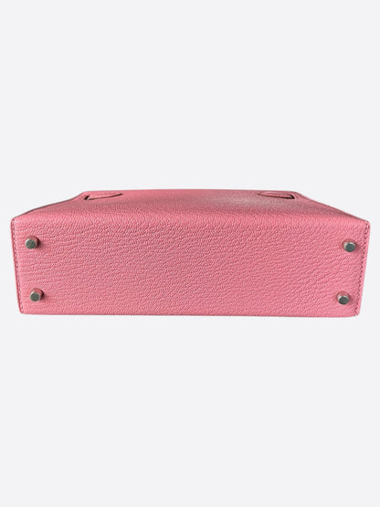Hermes Pink Lambskin Mini Kelly 20