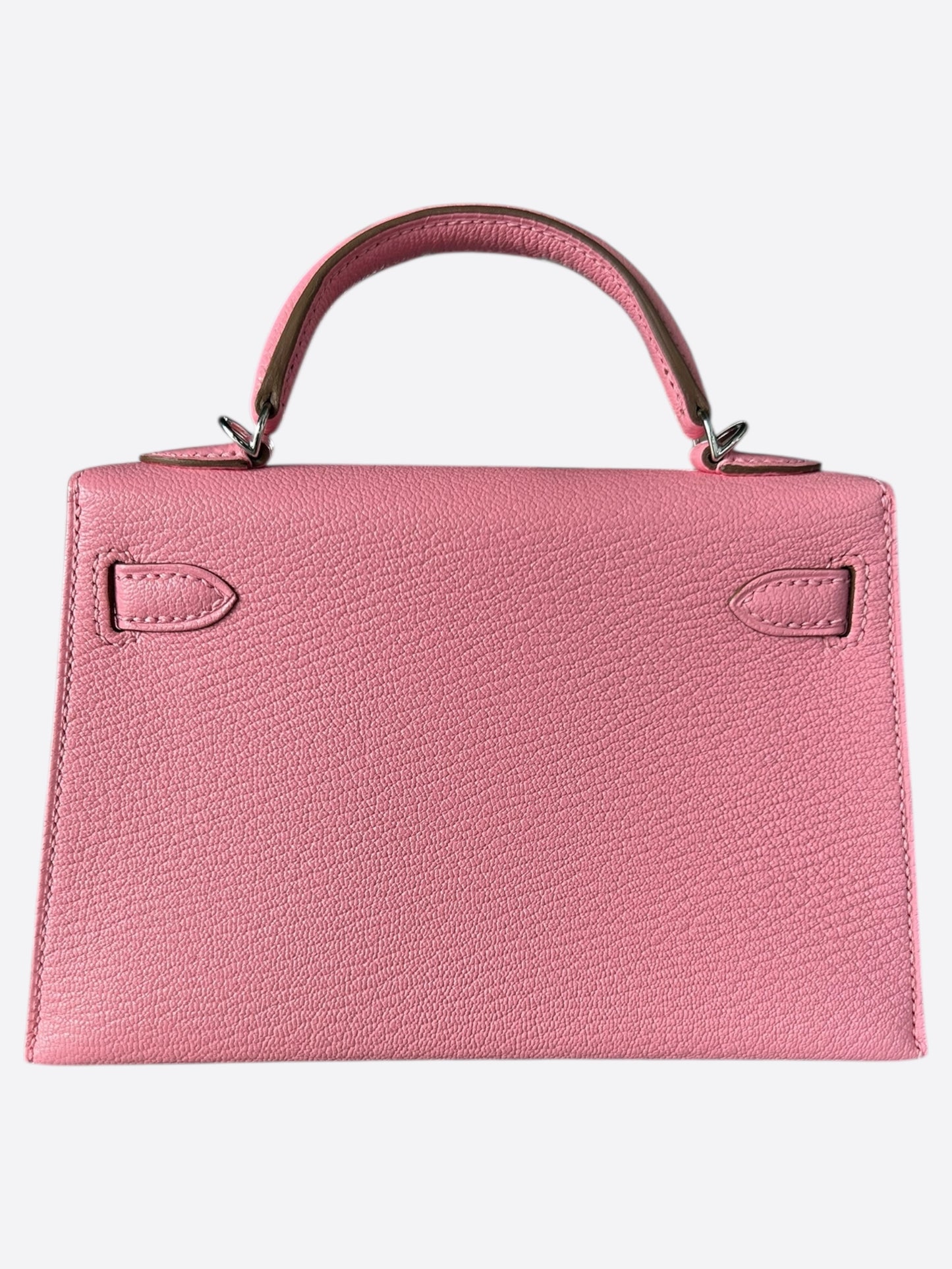 Hermes Pink Lambskin Mini Kelly 20