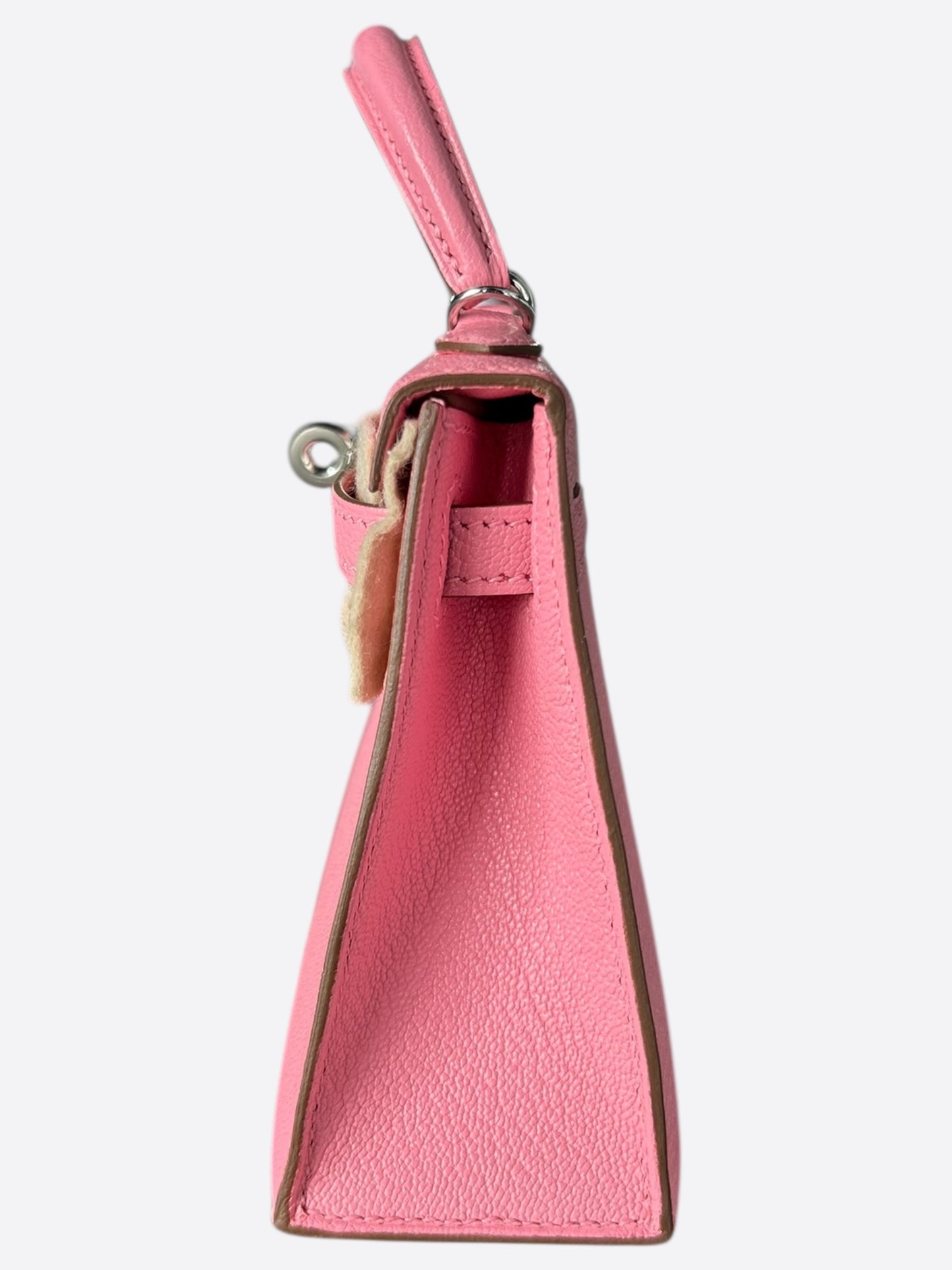 Hermes Pink Lambskin Mini Kelly 20