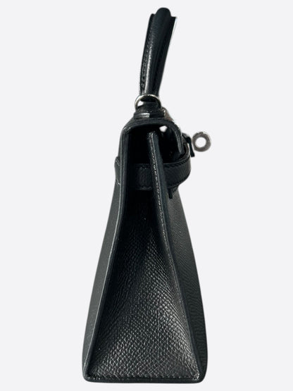 Hermes Black Epsom Mini Kelly 20