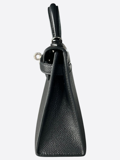 Hermes Black Epsom Mini Kelly 20