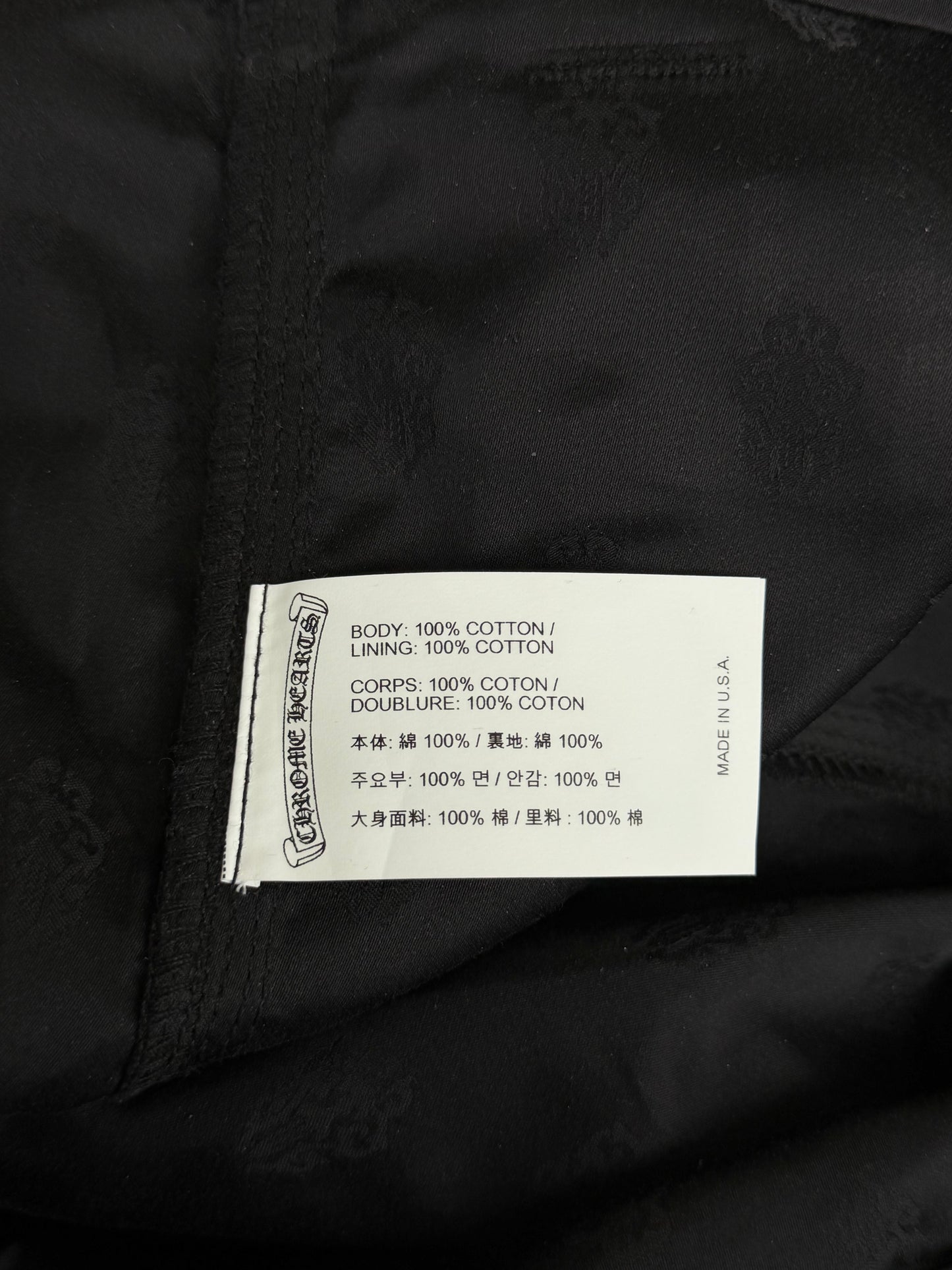Chrome Hearts Black Carpenter Pants