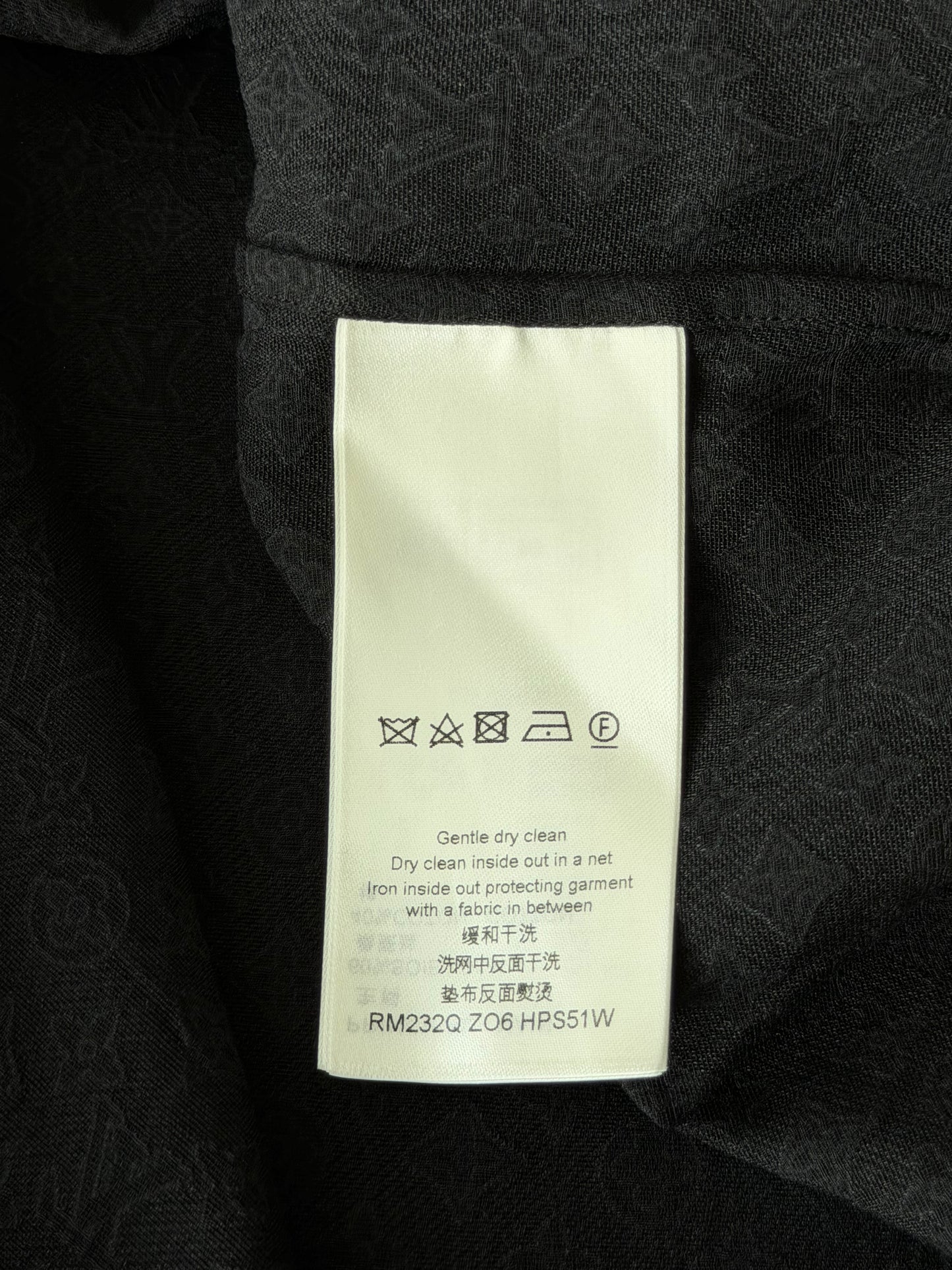Louis Vuitton Black Mini Monogram Silk Button Up Shirt
