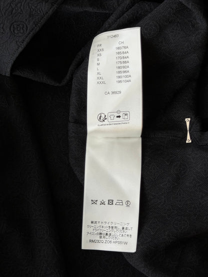 Louis Vuitton Black Mini Monogram Silk Button Up Shirt