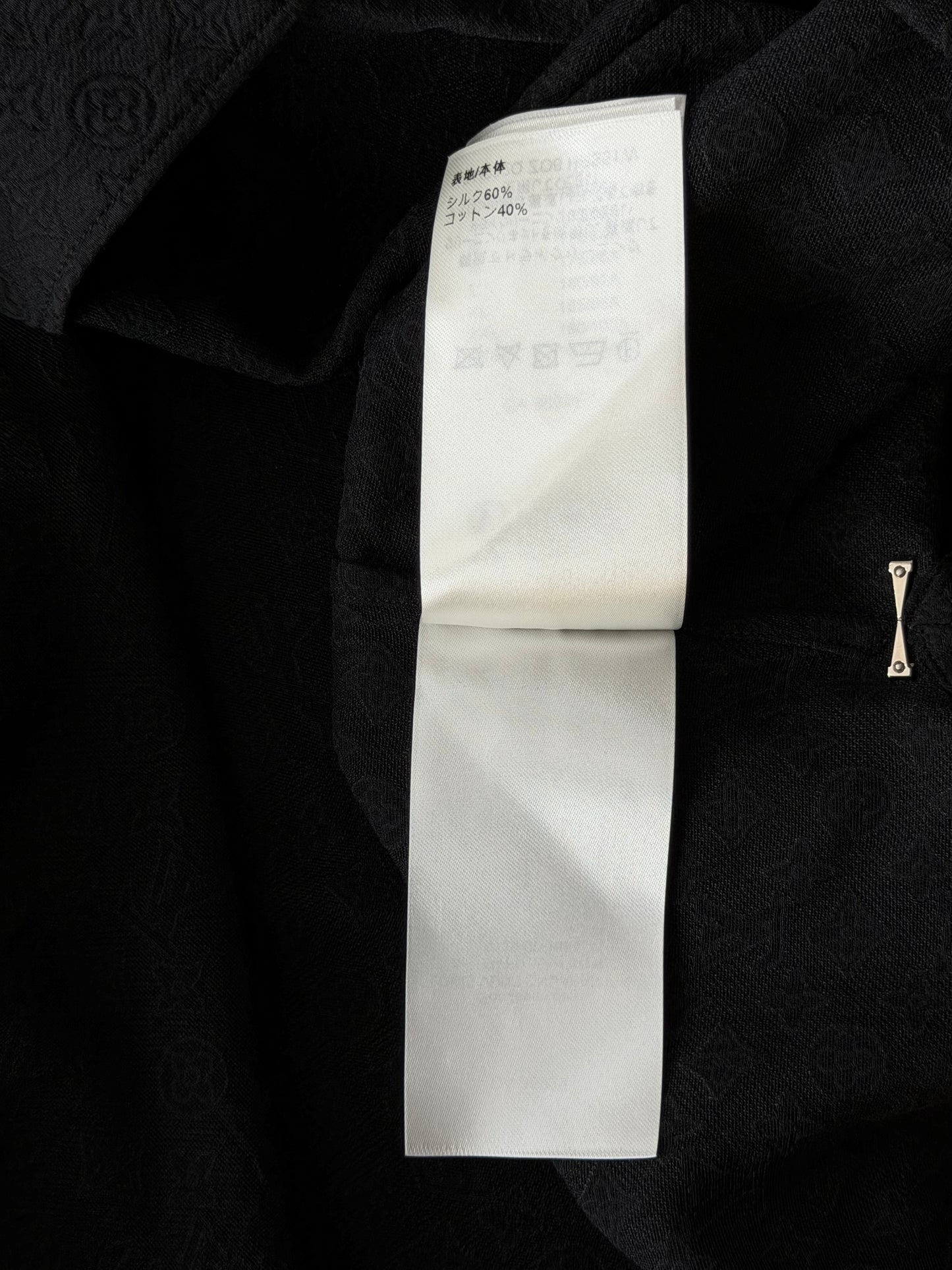 Louis Vuitton Black Mini Monogram Silk Button Up Shirt