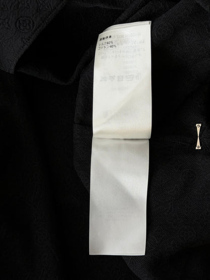 Louis Vuitton Black Mini Monogram Silk Button Up Shirt