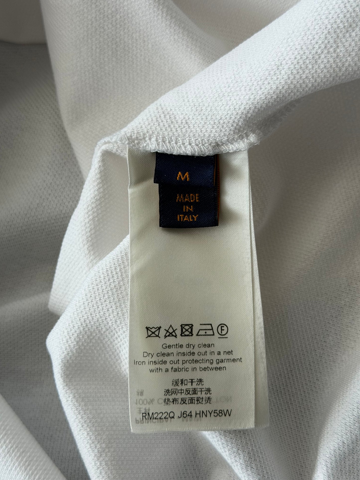 Louis Vuitton White Pin Logo Embroidered Polo T-Shirt