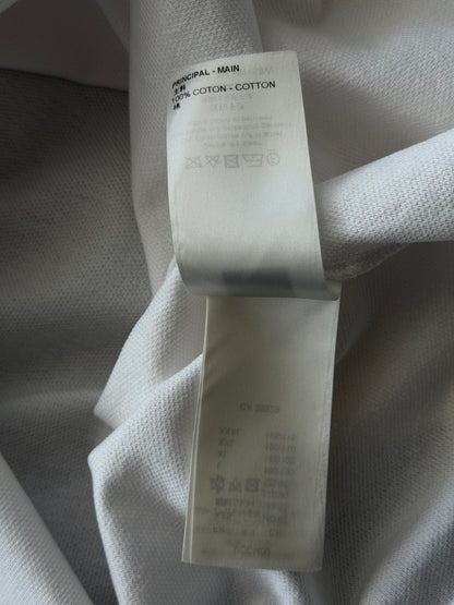 Louis Vuitton White Pin Logo Embroidered Polo T-Shirt