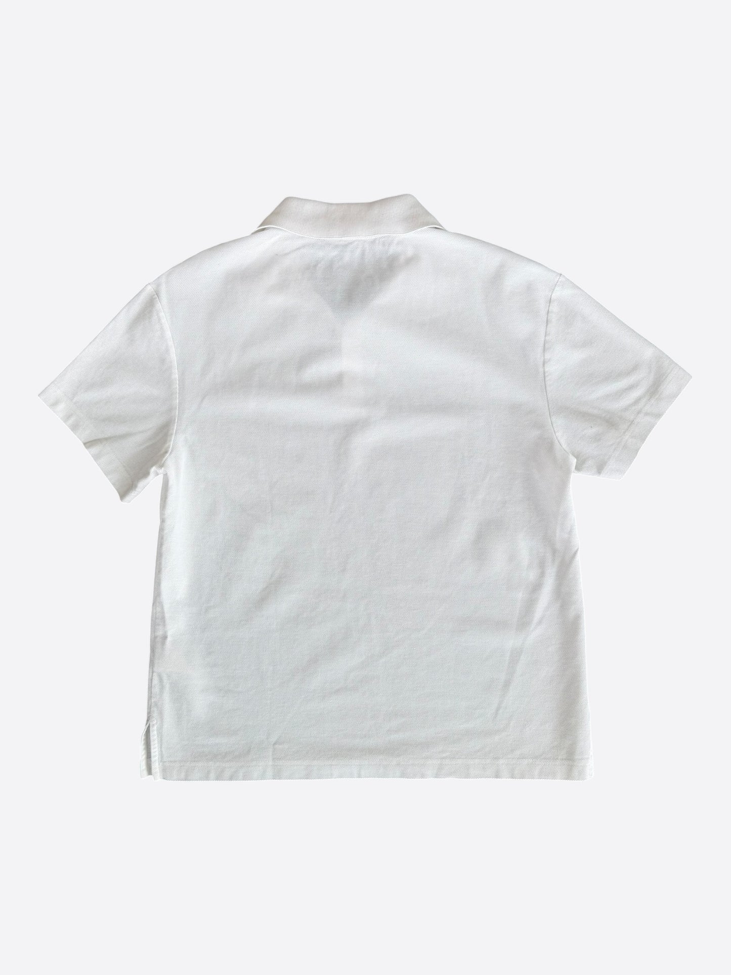 Louis Vuitton White Pin Logo Embroidered Polo T-Shirt