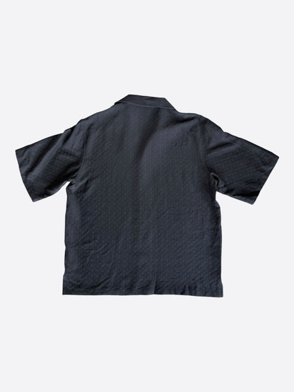 Louis Vuitton Black Mini Monogram Silk Button Up Shirt