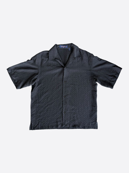 Louis Vuitton Black Mini Monogram Silk Button Up Shirt