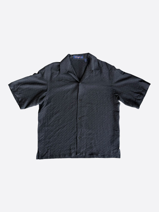Louis Vuitton Black Mini Monogram Silk Button Up Shirt