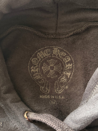 Chrome Hearts Black & White Scroll Logo Hoodie