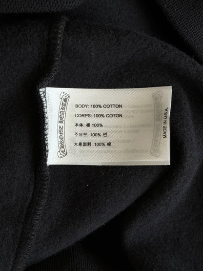 Chrome Hearts Black & White Scroll Logo Hoodie